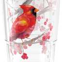 Tervis Christmas Holiday Cardinal and Berry Branches Made in USA Double Walled Insulated Tumbler Travel Cup Keeps Drinks Cold & Hot, 24oz, Classic (Clear)