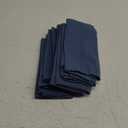 Solid Color Polyester Linen Blended Thin Dinner Cloth Napkins - Set of 12 (40 x 40 cm) - for Events & Home Use (Aegean)