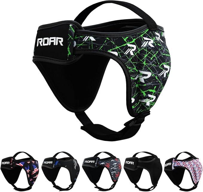 ROAR-INT Wrestling Headgear Men BJJ Ear Guard Protection MMA Grappling Cauliflower Helmet, Green Pack 1