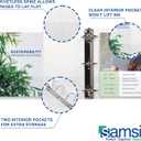 Samsill 2 Inch 3 Ring Binders, Economy Round Ring, Clear View Cover, 425 Sheet Capacity - for School, Home, Office - White, 12 Pack