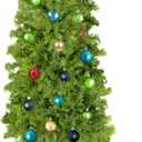 5Ft Artificial Christmas Tree, Whimsical Green Christmas Tree Best Bent Xmas Tree with Stand & Ball Ornaments Xmas Christmas Holiday Decorations Home Office Decor for Indoor Use