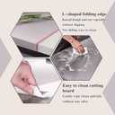 Stainless Steel Cutting Board for Kitchen - 304 Stainless Steel Chopping Boards for Baking, Double-Sided Use for Raw & Cooked Food - Ideal for Homemade Pasta, Pizza & Bread Making (15.719.60.06")