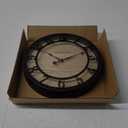 Presentime & Co 10" Farmhouse Series Wall Clock, Cottage Style, Vintage Design, Oil Rubbed Bronze