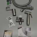 Purrfectzone Bidet Sprayer for Toilet, Handheld Sprayer Kit, Cloth Diaper Sprayer Set - Easy to Install - Stainless Steel