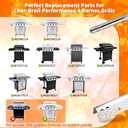 Hisencn Grill Replacement Parts for Charbroil Performance 463342119, 463332718, 463347017, 463335517, 463376419, Grill Parts for Char-Broil 4 Burner Grill 463377017, 463376017, 16.93 inch Heat Plate