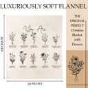 Tegeme Christian Gifts for Women Christian Blanket with Flowers 50'' x 60'' Inspirational Religious Birthday Gifts Bible Verse Throw Blankets for Sister Friend Daughter Mom Baptism