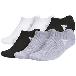 adidas Women's Superlite 3.0 No Show Athletic Socks (6-Pair) Low-Profile Fit with Targeted Padding and Arch Compression, 2 Pack
