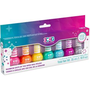 Bright Nail Polish Set for Girls & Teens - 7 Vibrant, Non-Toxic, Kid-Safe Colors for Every Day of the Week - Ideal Gift for Ages 8+ - Perfect for Parties & Play - Fun DIY Manicure Kit by Make It Real