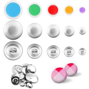 100pcs Cover Button Kits with 5 Sizes & Tools - DIY Fabric Covered Buttons to Make Your Own
