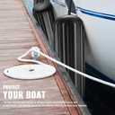 Boat Fenders 4 Pack 10 x 28 Inches Ribbed Center Hole Boat Fenders Bumpers for Docking, Comes with 4 Lines and Pump to Inflate