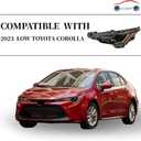 Headlight Fit For 2023-26 Toyota Corolla L LE Headlamp Assembly LED DRL (Left Driver) Compatible w/LED DRL LH 81150-02Q70 CR23A01-1L LOW