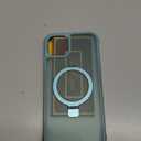 Compatible with iPhone 14 Plus Case with Invisible Magnetic O-Ring Stand Military-Grade Translucent Case for iPhone 14 Plus 6.7" [Compatible with Mag-Safe][Great Grip Feeling], Blue