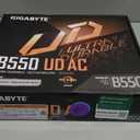 GIGABYTE B550 UD AC (rev. 1.2) AMD AM4 ATX Motherboard, Supports Ryzen 5000/4000/3000 Processors, DDR4, 10+3 Power Phase, 2X M.2, PCIe 4.0, USB-C, WiFi, GbE LAN, PCIe 4.0, Q-Flash Plus, RGB Fusion