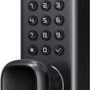 Smart Fingerprint Door Knob, Keypad Door Lock with Handle, Fingerprint Keyless Entry Door Lock, Voice Guidance for Easy Operation, Superior Durability, Matte Black