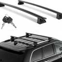 Heavy Duty Lockable Roof Rack Cross Bars Compatible with Jeep Grand Cherokee 2011-2021 (with Grooved Side Rails), Aluminum Crossbars w/Locks Rooftop Cargo Bag Kayak Luggage