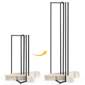 Hanger Stacker Metal, Height-Adjustable Hanger Storage Organizer Hold up to 120 Velvet Hangers, Hanger Organizer Stacker Stand for Closet and Laundry, Clothes Hanger Holder Space Saver 1 Pack