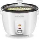 Proctor Silex Rice Cooker & Food Steamer, 10 Cups Cooked (5 Cups Uncooked), Includes Steam and Rinsing Basket, White (37533G)