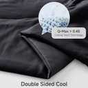 HOMFINE Cooling Comforter Twin Size, Black Summer Cooling Blanket for Hot Sleepers and Night Sweats, Japanese Double-Sided Cold Tech Fabric Q-Max 0.45, Soft Breathable Silky Smooth Lightweight