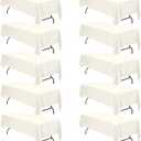 BRILLMAX 10 Pack Ivory Tablecloths for 8 Foot Rectangle Tables 60 x 126 Inch - 8ft Rectangular Bulk Linen Polyester Fabric Washable Cloth Cover for Wedding Reception Banquet Birthday Party
