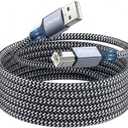 FXAVA USB Printer Cable 20 Foot - Nylon Braided High Speed Long USB2.0 A to B Printer Cord for HP, Canon, Epson, Dell, Brother, Lexmark, Xerox, Scanner & MIDI