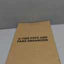 MUDEELA Pots and Pans Organizer Rack under Cabinet 14.55in Height, 8-Tiers Adjustable Pot Rack with 3 DIY Methods, Pot Lid Organizer inside Cabinet for Kitchen Pantry Organization and Storage (LightDuty-15"H-Black)