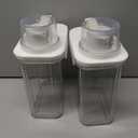 64OZ Liquid Laundry Detergent Dispenser, Laundry Soap Dispenser, Clear Plastic Fabric Softener Holder and Container, Laundry Room Organization and Storage, 2 Pack