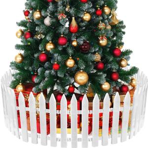 MCEAST 30 Piece White Picket Fence Border 4.6 x 12 Inches Mini Plastic Decorative Fences for Home Wedding Fairy Garden Party