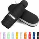 Yoobure Travel Umbrella Portable Compact Umbrellas, Pocket Mini for Purse, Umbrellas for UV Sun & Rain Small for Backpack, Umbrella with Case Folding for Kids Women (Black)