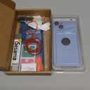 Back Glass Replacement for iPhone 14 (6.1 inches,Blue) Integrated Glass & Magnet & Metal Phase Ring Repair Tools are Included