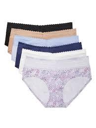 Warners® Blissful Benefits Dig-Free Comfort Waistband with Lace Microfiber Hipster 6-Pack RU1796W
