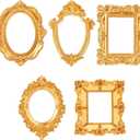 10 Pcs Mini Picture Frames, Small Antique Vintage Photo Frameval Rectangle Wall Hanging for DIY Jewelry Display Photo Holiday Party Home Wedding Decor