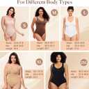 BRABIC Backless Shapewear Bodysuits for Women Tummy Control Shapewear Seamless Faja Body Shaper Suit Waist Trainer(Brown, X-Large) (Brown)