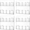 Weysat 4 Pcs Acrylic Brochure Holder Wall Mount 8 Pockets Pamphlet Holder 4" Wide Clear Plastic Trifold Flyer Display Stand Multi Slot Literature Postcard Rack Hanging Rack for Offices Waiting Room