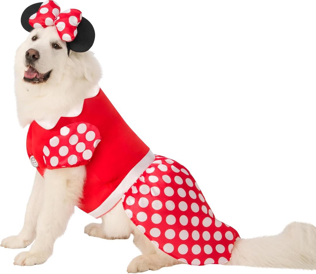 Disney: Minnie Mouse Pet Costume for For Dogs or Cats by Rubies, XXL Disney: Minnie Mouse Pet Costume for For Dogs or Cats by Rubies, XXL