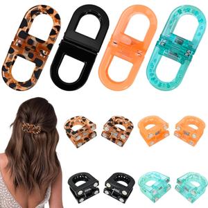 4-Pack Magnetic Hair Clips for Women, Strong Hold Seamless No-Slip Hair Clips for Thick or Thin Hair, Quick Updo & Half-Up Styling, Gentle No-Dent Hair Accessories for Daily Use