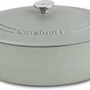 Cuisinart Chef's Classic Enameled Cast Iron Dutch Oven with Lid, Porcelain Enameled Interior, Oven Safe, Induction Compatible, 7-Quart, Oval, Sage