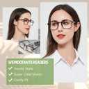 Large Reading Glasses Women Trendy Thick Square Readers 1.0 1.25 1.5 1.75 2.0 to 4.0 5.0 6.0 Spring Hinge (Slim Rim-leopard)