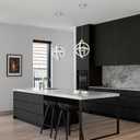 Modern LED Pendant Light Chrome Pendant Lights 4000K Dimmable External Glow Height Adjustable Pendant Lighting for Kitchen Island Dining Room Bedroom Living Room Foyer3-Ring, Round-3 Ring External Glow