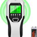 Stud Finder Wall Scanner 5 in 1 Multifunctional Upgraded Smart Wall Scanner, Stud Sensor Beam Detector with Battery for Wood Metal and AC Wire Detection, Comes with HD LCD Display and Audio Alarm (Green)