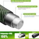 Garden Hose 100 FT, Heavy Duty Water Hose with Aluminum Fittings, Puncture Proof All-weather, Ultra-Lightweight and Flexible, Watering and Cleaning for Outdoor, Lawn