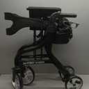 Drive Medical Nitro Sprint Foldable Rollator Walker with Seat - Lightweight Support - Large Wheels - Compact Folding Design - Adjustable Comfort - Standard Size - Black