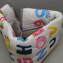 TINYHARBO Premium Foam Baby Play Mat 50" x 50"  Removable & Machine Washable Cover, Extra Thick Padding Playpen Mat, Non-Slip Crawling Mat, Easy to Clean for Infants, Toddlers & Babies (Alphabet Zoo)