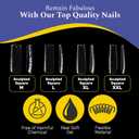 NABulous Soft Gel Square Shaped Gel Nail Tips XL Length - Durable Full Cover Nail Tips - Made From Real Soft Gel, 10 Sizes, 500 Pieces - Easy To Remove (Square XL)