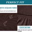 HFCNMY Bar Stool Chair Covers,Stretch Water Repellen Bar Stool Covers with Backs Jacquard Bar Chair Covers Washable Swivel Chair Slipcovers with Back 4 Pack Coffee