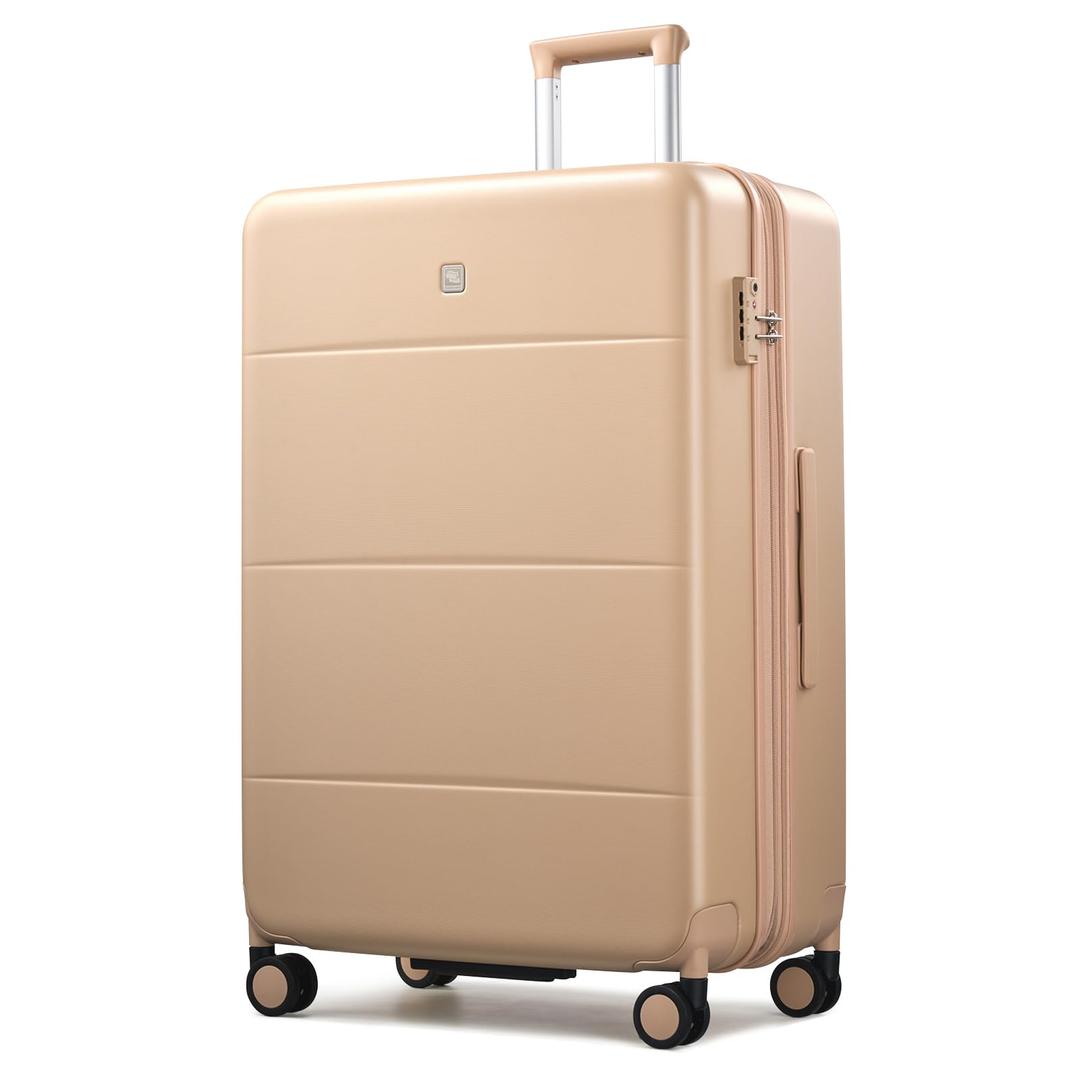 Hanke Expandable 28 Inch Luggage with Spinner Wheels, Hardside Large Suitcase, All-PC Hard Shell Checked Luggage, TSA Lock, Durable Checked-Large (Cuba Sand, 114L)