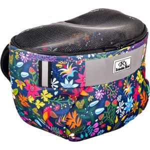 Remobia Hicol Kids Bike Basket,Durable Front Frame Bicycle & Scooter Basket Bag,Waterproof Fabric Bicycle Handlebar Bag for Boys, Girls, Toddlers with Zipper Mesh Lip(Flower)