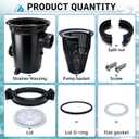 310-6500 Pool Pump Strainer Housing with Lid & Basket Compatible with Waterway Hi-Flo/Hi-Flo II Pumps 310-6500 Pump Housing Designed for Swimming Pool and Spa Pumps