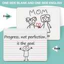 30 Pack Small White Boards, 9"x12" Double Sided Personal Dry Erase Boards Portable Handheld Whiteboards with Lines for Kids, Students, Teacher School, Include 30 Markers, 30 Erasers