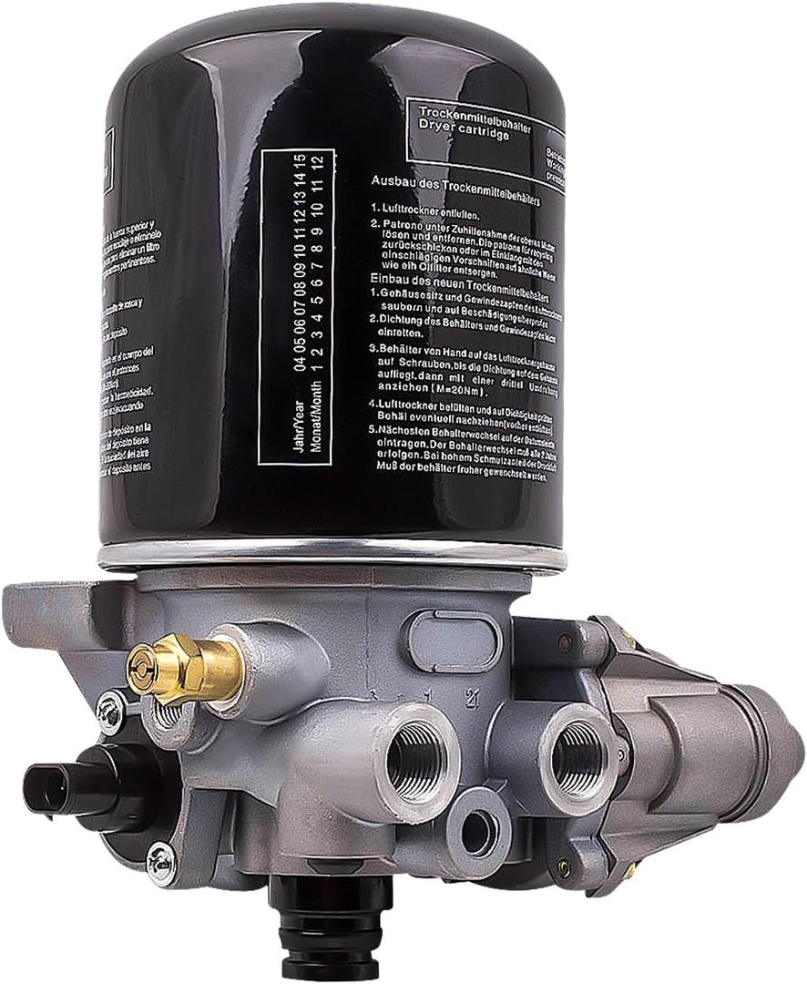 maXpeedingrods Air Dryer for Meritor System Saver 1200 Series, replacement for R955205 4324130010 12V Interior Cab Fresh Air Filter for Peterbilt, Black maXpeedingrods Air Dryer for Meritor System Saver 1200 Series, replacement for R955205 4324130010 12V Interior Cab Fresh Air Filter for Peterbilt, Black