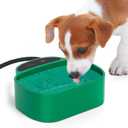 Heated Water Bowl With Chew-Proof Cord - 85-Ounce Outdoor Thermal Bowl for Dog, Cat, Chicken - 35-Watt, Green